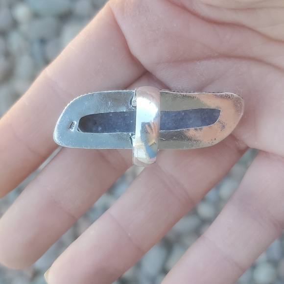 New Oversized Lepidolite 925 Silver Statement Ring. - Picture 15 of 15